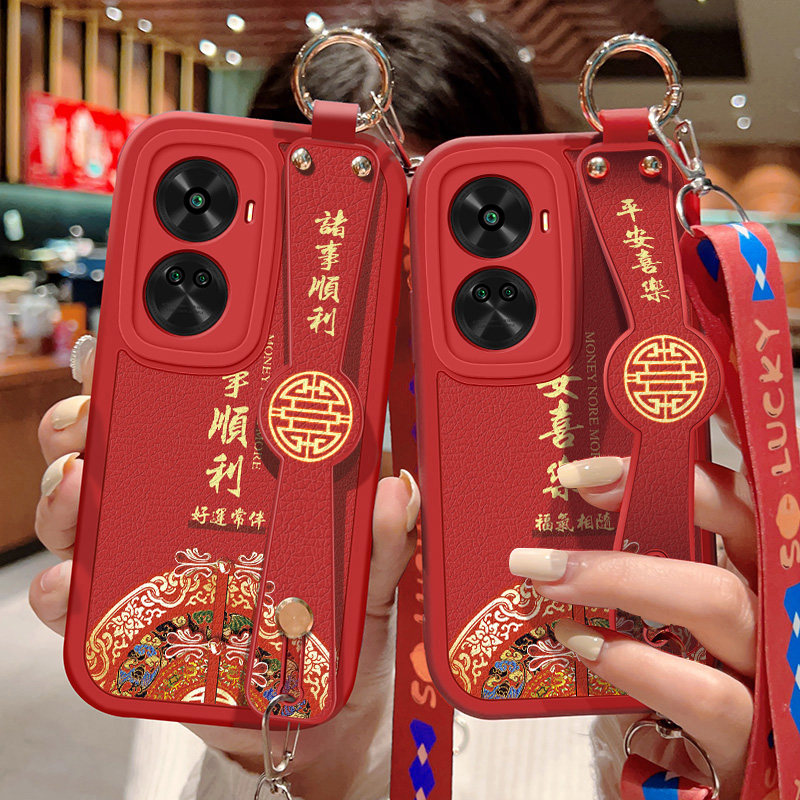 适用华为nova11 SE手机壳防摔BON-AL00硅胶软边nova11se斜挎腕带镜头全包保护套女中国风背带挂绳红色新年款,3C数码配件,手机保护套/壳,淘宝优惠券,粉丝福利购,淘宝优惠卷