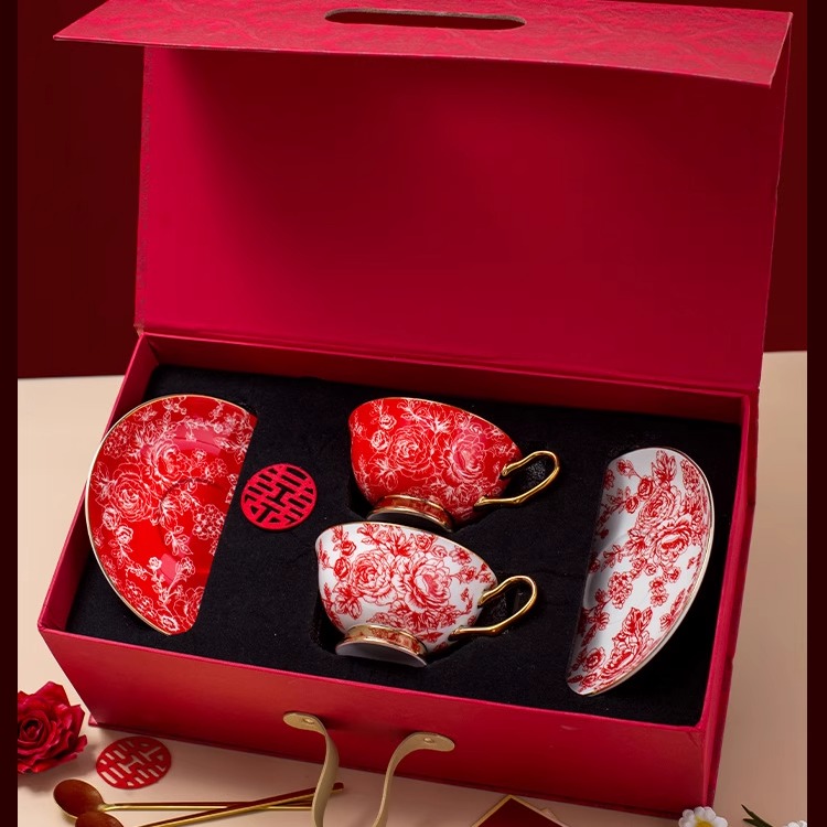 结婚礼物送新人新娘闺蜜乔迁新居订新婚伴手礼品咖啡杯子高档精致