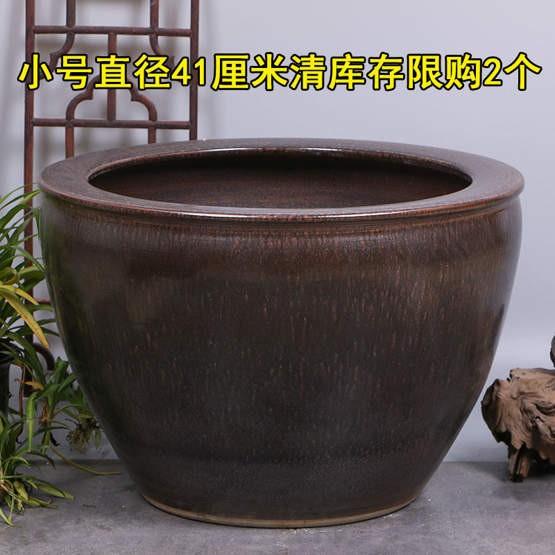 景德镇陶瓷大缸锦鲤金鱼缸仿古特大号荷花缸庭院大水缸招财狮耳缸