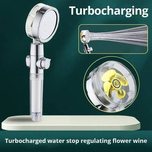 New Propeller Driven Shower Head Cotton Filter Turbocharged
