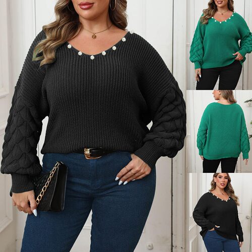European And American Plus-size Women's Sweater Pineapple Sl