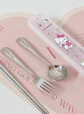 Kuromi cutlery tainle teel anrio fork choptick poon