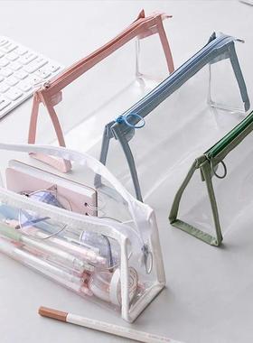 Transparent Pencil Case Large Capacity Simple Pen Bag Kawaii