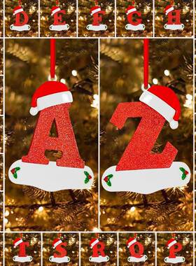 Christmas Tree Decoration Letter Pendant 26 Letters DIY