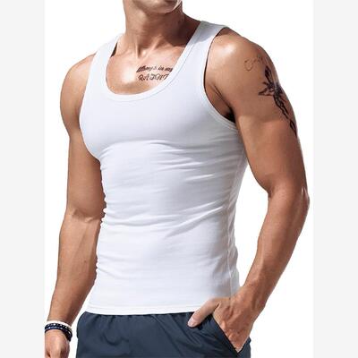 Cotton Men Vest Sleeveless Tank Top Male Undershirt 棉背心