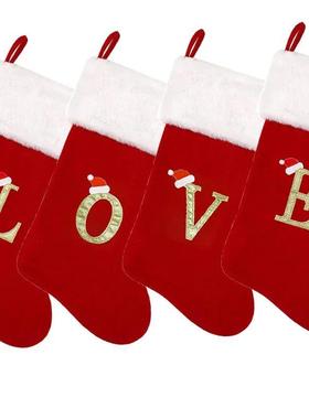 Large Monogrammed Christmas Stockings with Letters Super