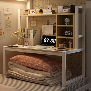 college desk student lazy bun Bed bookshelf computer