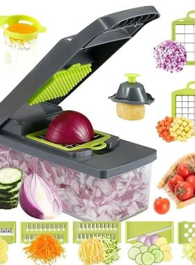 16pcs/Set Vegetable Chopper Onion Chopper Handle Food Grate