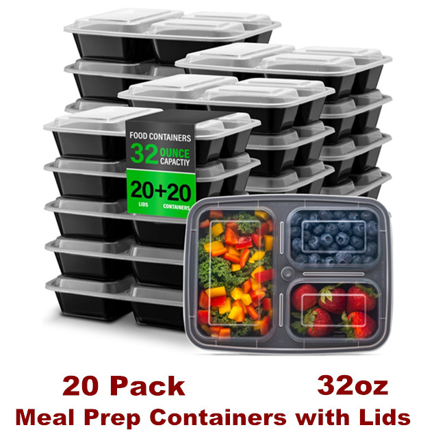 Meal Prep Containers Bento Lunch Box Food Storage Microwave