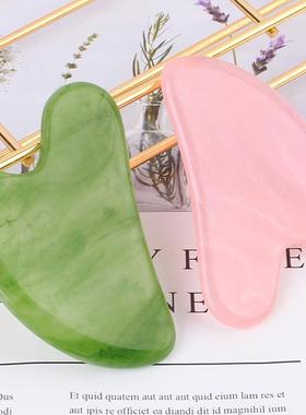 Natural Jade Stone Gua Sha Massage Board Rose Quartz Guasha