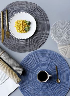 18CM round coasters 36CM hand-woven placemats