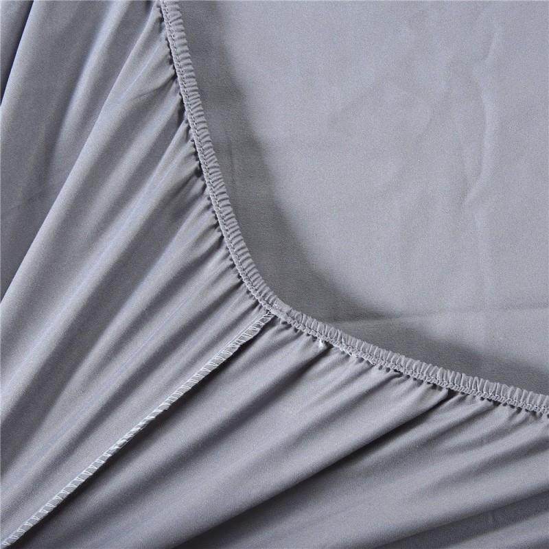 Soft Fitted sheet With Elastic Band solid Bed Sheet Cover-Wr