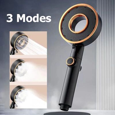 High Pressure Shower Head 3 Modes Adjustable Showerheads Wat