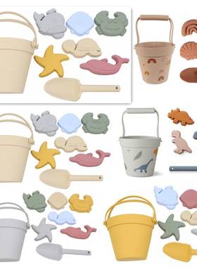 Silicone Beach Toys Kids Sand Molde Tools Set Summer Water P