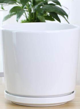 flowerpot ceramic simple large indoor plant pot with tray