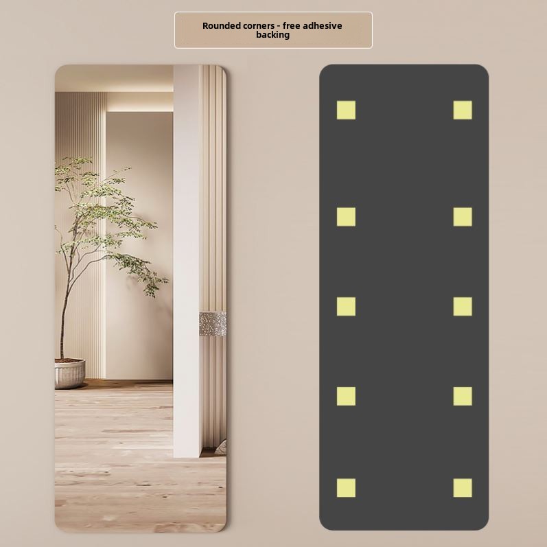 Self-adhesive wall-mounted full-length mirror Makeup mirror