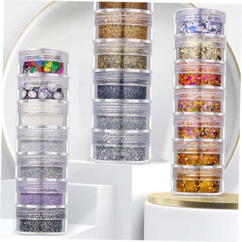 7Colors/Set Shinning Glitter Sequ Gel For Party Christmas DI