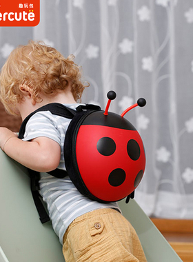 supercute幼儿园书包男童女孩防走失宝宝瓢虫小背包1-6岁外出旅游