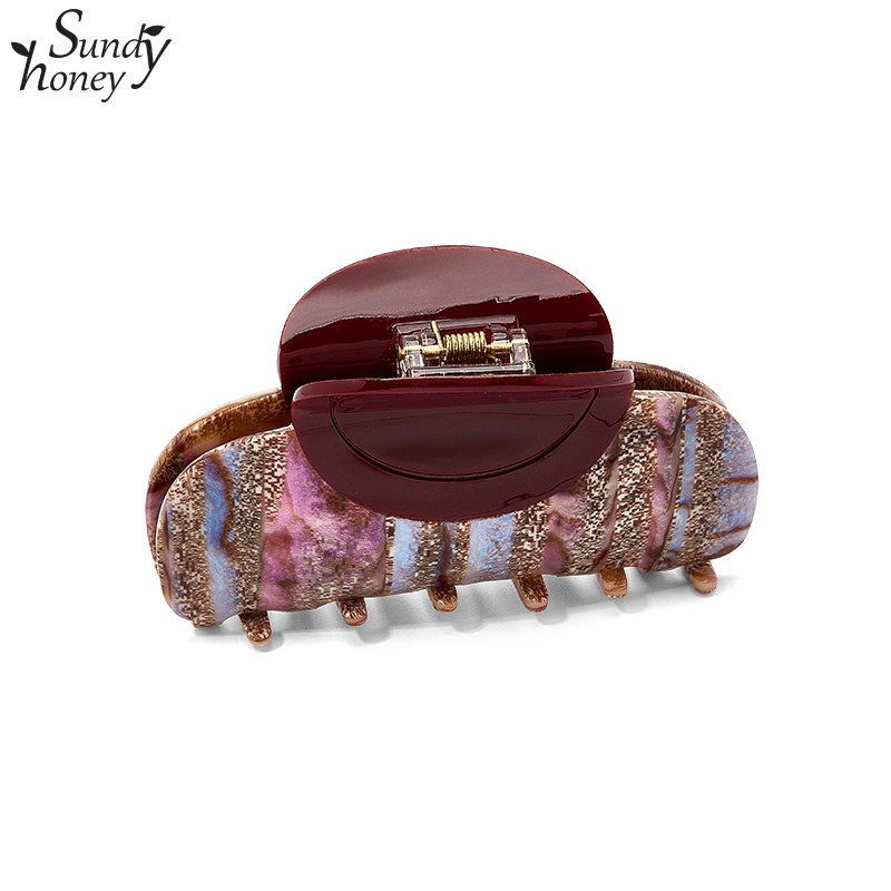 SundyHoney高级感轻奢碎花复古抓夹鲨鱼夹小众设计盘发器后脑勺,饰品/流行首饰/时尚饰品新,发饰,淘宝优惠券,粉丝福利购,淘宝优惠卷
