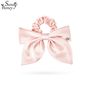 Sundyhoney五月新潮款蝴蝶结发圈韩范美人粉头绳清雅大肠发饰发绳
