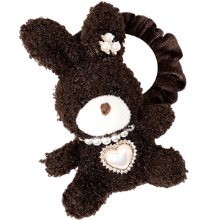 Sundyhoney毛毛熊精致大肠发圈萌新可爱范发饰温馨甜美冬款头绳