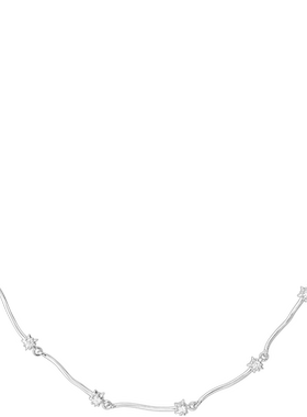 Sundyhoney创意S925银水钻项链