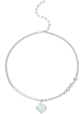 SundyHoney水晶项链设计感锁骨链