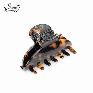 SundyHoney醋酸丸子头大抓夹神器发量多发夹2021年新款 发卡鲨鱼夹