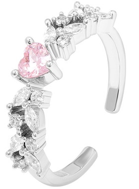 Sundyhoney戒指水钻开口戒挚爱