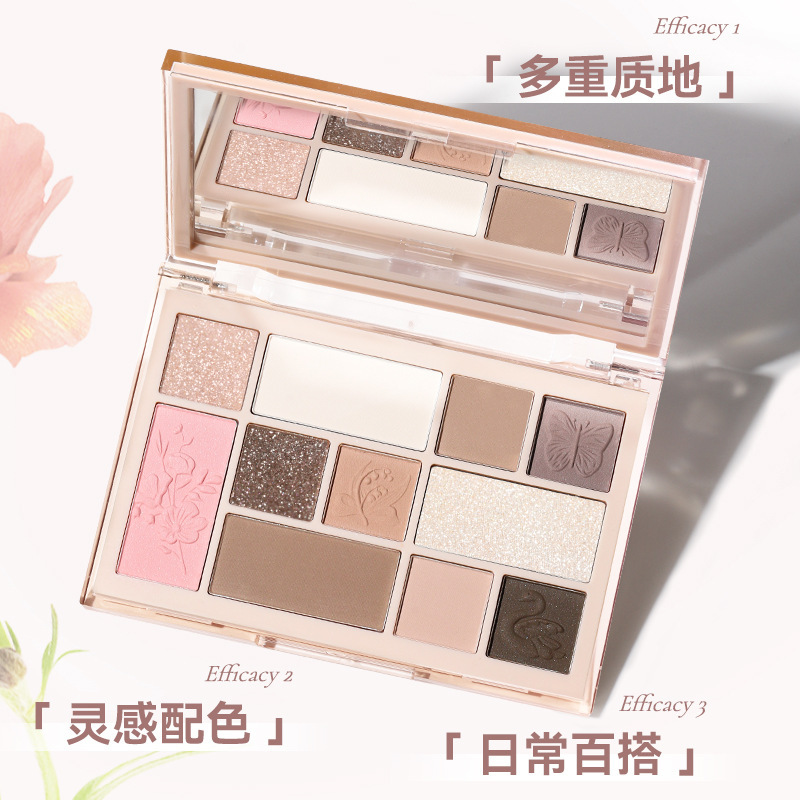 NOVO星云眼影盘一盘多用新手学生百搭便携细腻眼影盘修容高光综合