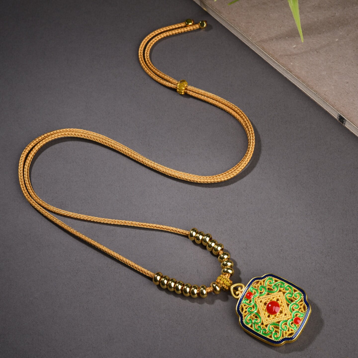 黄金玉器挂绳高档可调节手工平安扣编制绳细款小清新吊坠项链绳子