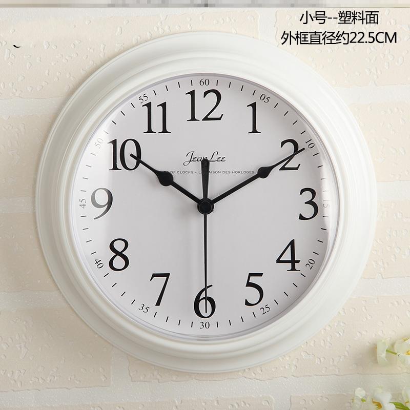 家庭白色现代时钟小号24小时数字钟家用小钟饭厅墙壁挂式数显电子