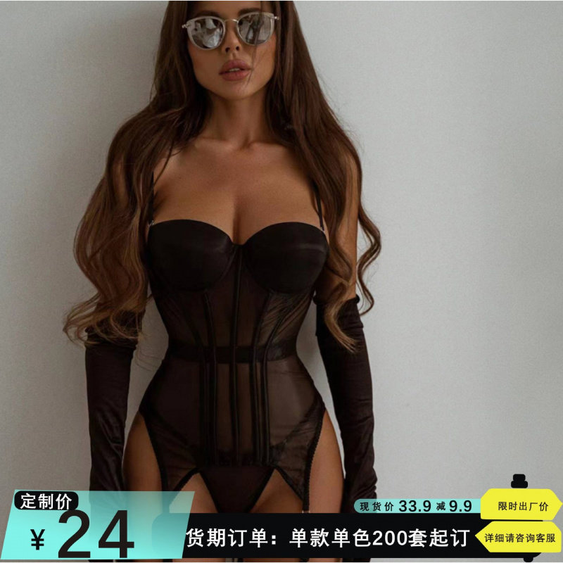 舒适网纱内衣套装4403