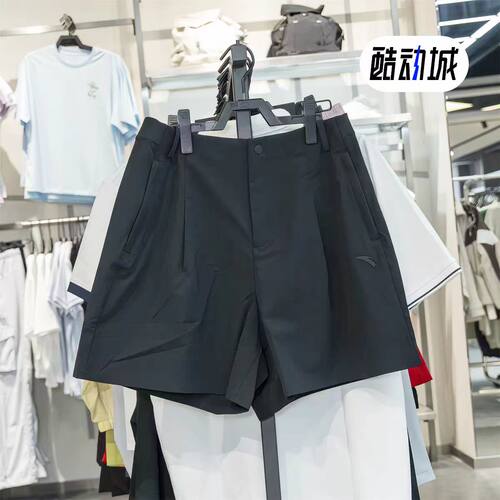 安踏高智感通勤裤梭织短裤女2026夏季显瘦阔腿五分中裤162627504