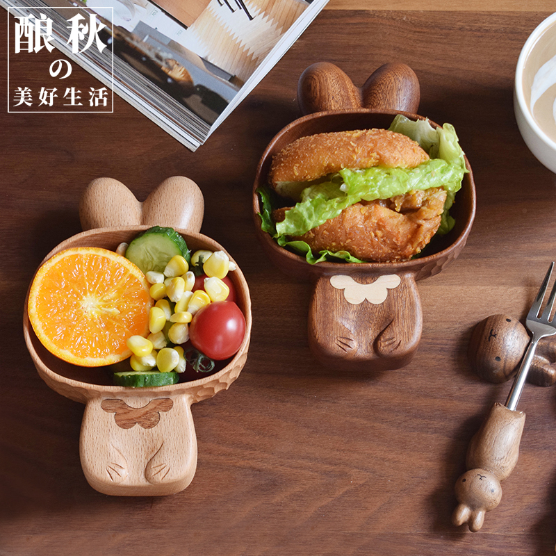 喵有型木可爱碗兔子高颜值