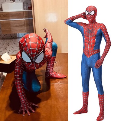 蜘蛛侠衣服儿童男孩紧身衣套装cos纳米战衣奥特曼男童万圣节服装