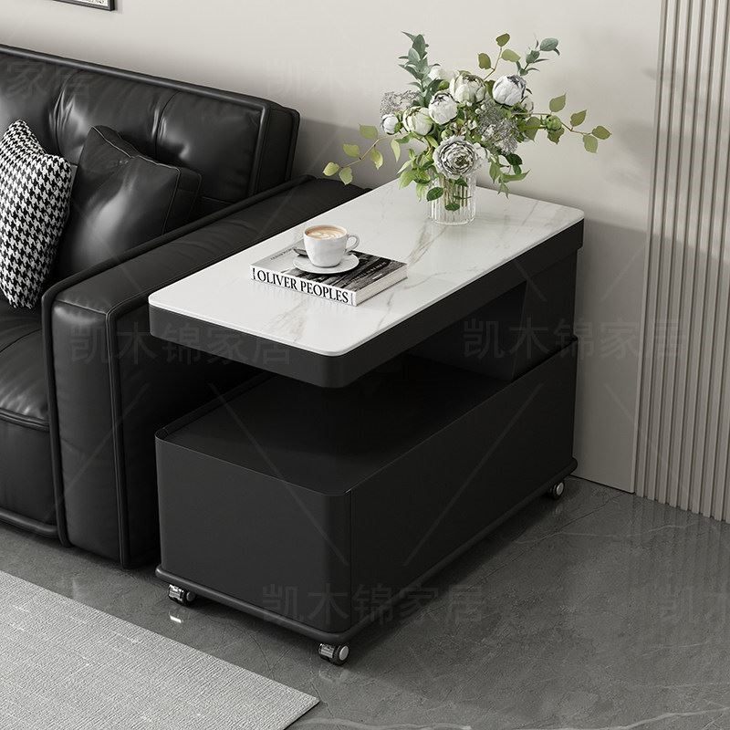 可移动茶几旁边简约高级侧边柜轻奢客厅意式极简新款沙发边几推车,住宅家具,角几/边几,淘宝优惠券,粉丝福利购,淘宝优惠卷