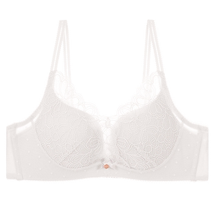 爱美丽内衣无钢圈小胸聚拢显大蕾丝纯色3/4中厚文胸IM17AXN1