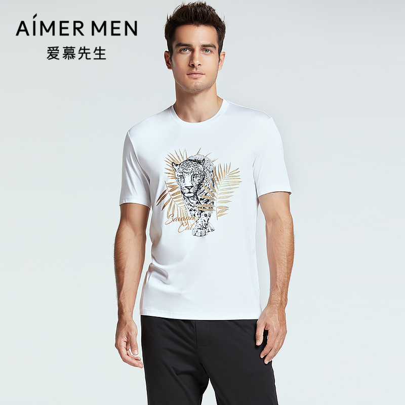 爱慕先生22SS限量创意T恤系列圆领短袖NS81F751