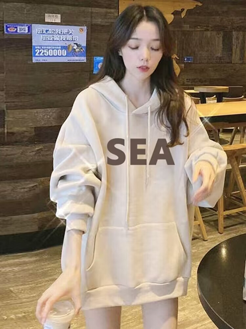 加厚宽松中长oversize连帽卫衣