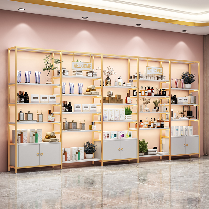 美容院美甲店化妆品彩妆展示柜