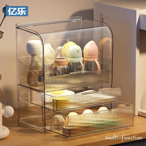 奶瓶收纳架透明防尘带盖