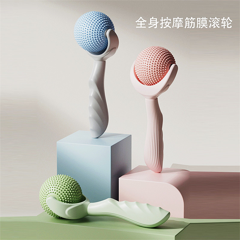 全身按摩滚轮手推筋膜球瑜伽放松按摩棒肌肉滚轴颈肩腿按摩器健身