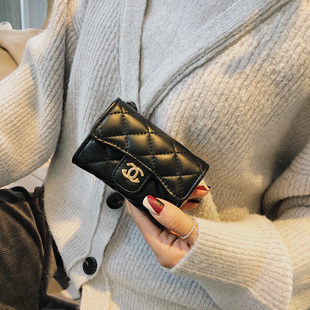 复古款 经典 女搭扣零钱包 卡包ins潮多卡位大容量折叠韩版 2020新款