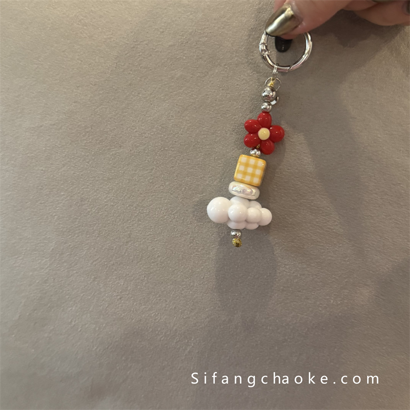 原创自制手机链ins风夏日小清新手机壳挂绳吊坠挂件包包车钥匙扣