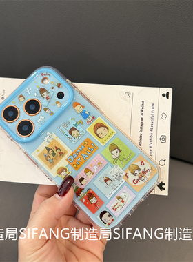 蓝色新款卡通动画适用iPhone17ProMax手机壳15Pro套16/16PM壳17/17P个性15