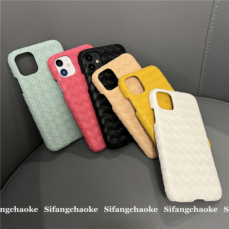 私房潮壳铺简约编织纹硬壳个性