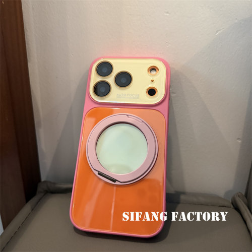 撞色新款大视窗夏季适用iPhone17ProMax手机壳16/16Pro套个性17P壳百搭15/15P/15PM套