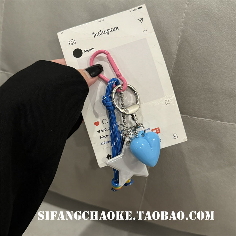 韩系ins包包挂件爱心立体星星短款小型便携airpods挂链手机壳尼龙,节庆用品/礼品,钥匙扣,淘宝优惠券,粉丝福利购,淘宝优惠卷
