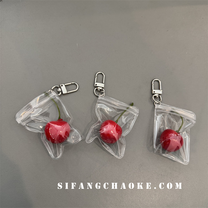 樱桃创意手机壳挂件耳机套书包钥匙扣百搭早夏个性气质少女心挂绳